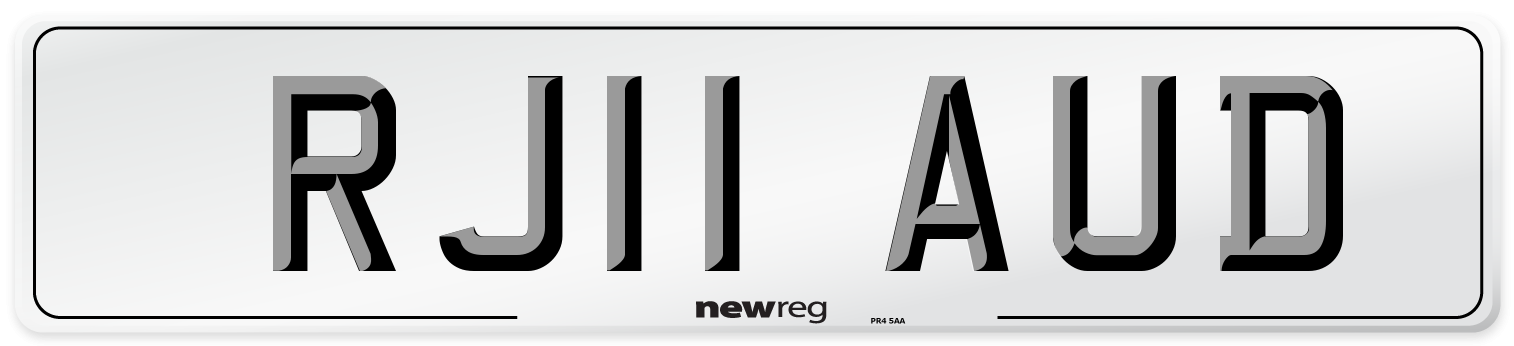 RJ11 AUD Number Plate from New Reg